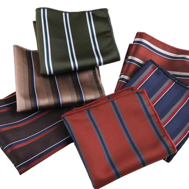 ポケットチーフ 男性用 羽根柄 ストライプ柄 フォーマル ハンカチ スーツ 小物 ポリエステル 混紡 おしゃれ(x2)