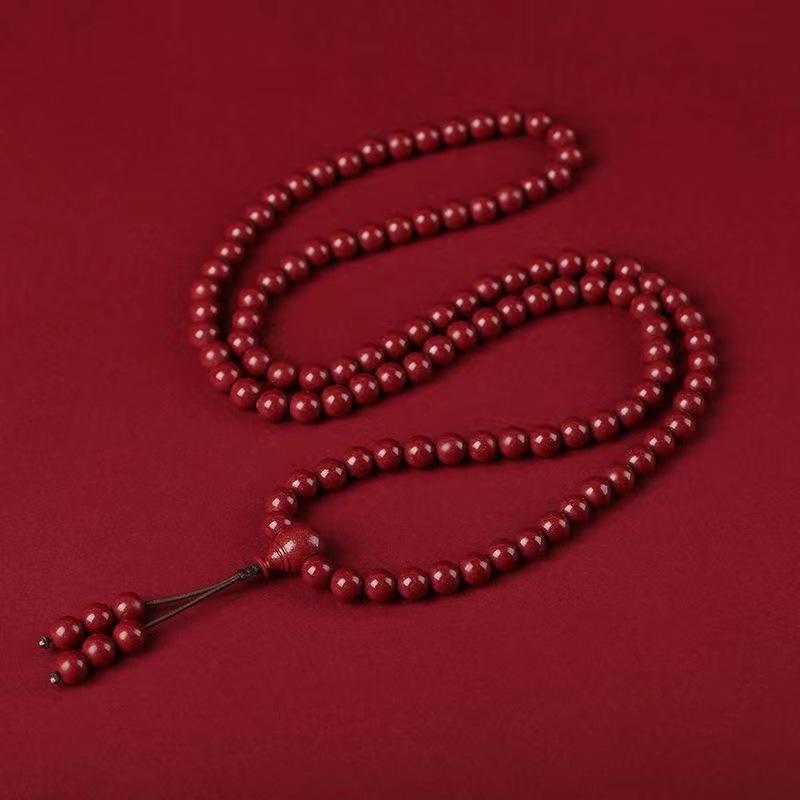 楽天LINEAR shopブレスレット 男女兼用 朱砂 108玉 念珠 数珠 パワーストーン レトロ 高含有 紫金砂 仏具 6mm 8mm 10mm