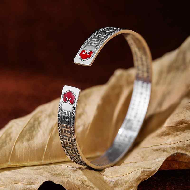 ブレスレット メンズ 六字真言 十二支 守護仏 バングル レトロ お守り ラッキーアイテム 千手観音 虚空蔵菩薩 文殊菩薩 普賢菩薩 勢至菩薩 大日如来 不動明王 阿弥陀如来 貔貅 金剛杵 飛龍 蓮花・スタイル: カップル向け・デザイン: ...