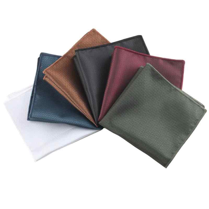 ポケットチーフ 男性用 ハンカチ フォーマル 無地 ポリエステル 光沢 紳士 ビジネス カジュアル パーティー(x2)