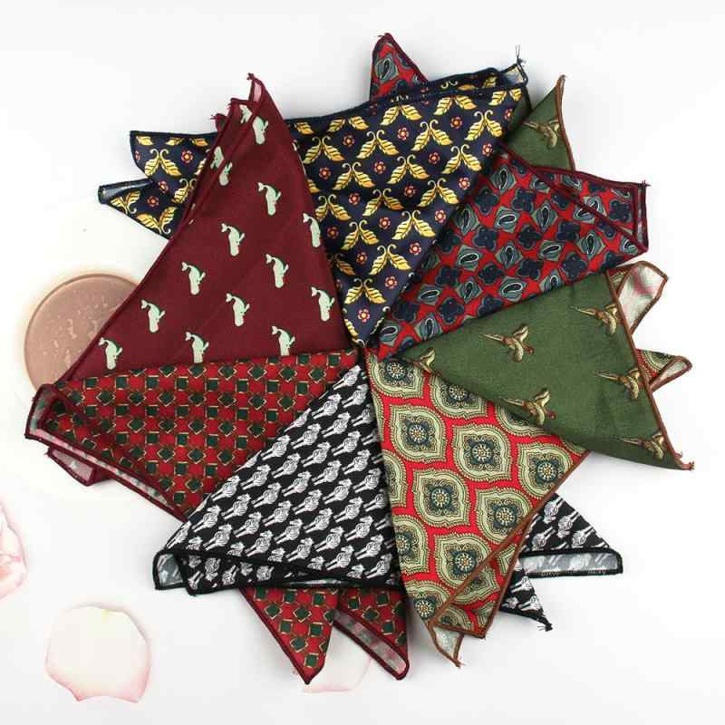 ポケットチーフ 男性用 花柄 ポリエステル 結婚式 パーティー フォーマル カジュアル スーツ ハンカチ(x2)