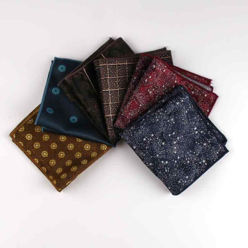 ポケットチーフ 男性用 ハンカチ ポリエステル ストライプ柄 ビジネス フォーマル カジュアル 紳士 メンズ(x2)