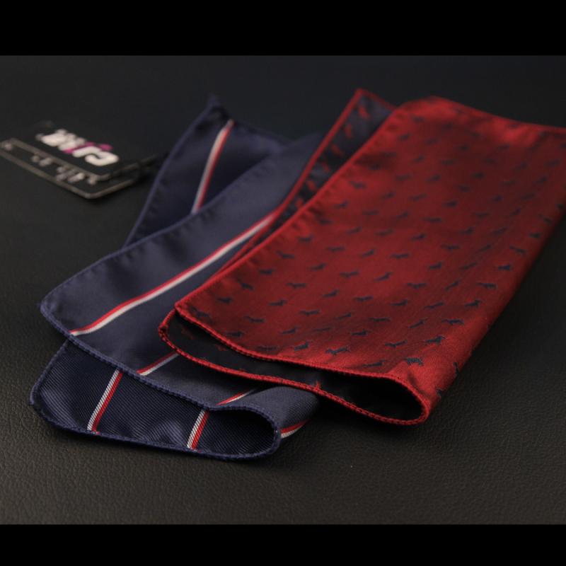 ポケットチーフ 男性用 ビジネス フォーマル ハンカチ ポリエステル ストライプ柄 24cm×24cm