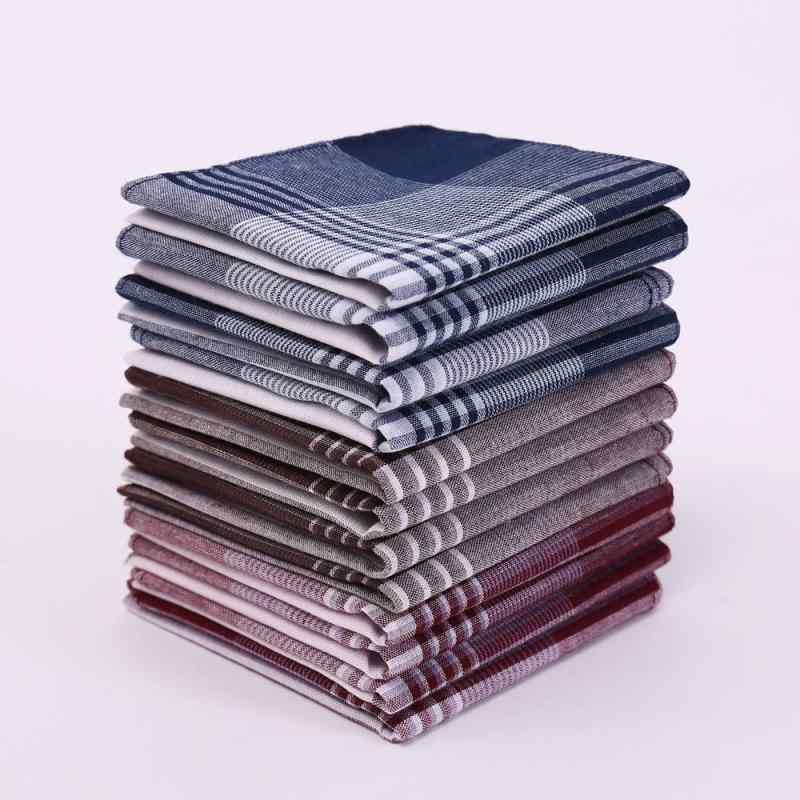 手帕 メンズ 男性用 コットン 格子柄 ハンカチ ビジネス フォーマル スーツ ポケットチーフ 胸ポケット