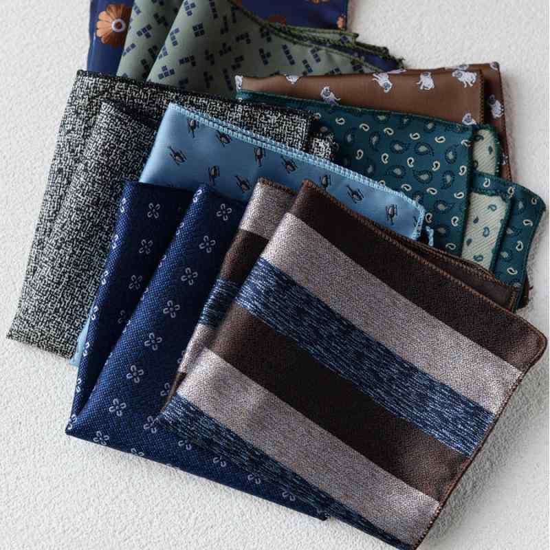 ポケットチーフ 男性用 レトロ イングランド風 ハンカチーフ メンズ スーツ ポケット飾り ポリエステル 花柄 パーティー フォーマル