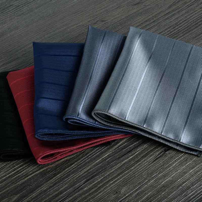 ポケットチーフ 男性用 ポリエステル ハンカチ フォーマル ビジネス スーツ タキシード 結婚式 パーティー 紳士 ブラック ワインレッド ネイビー グレー