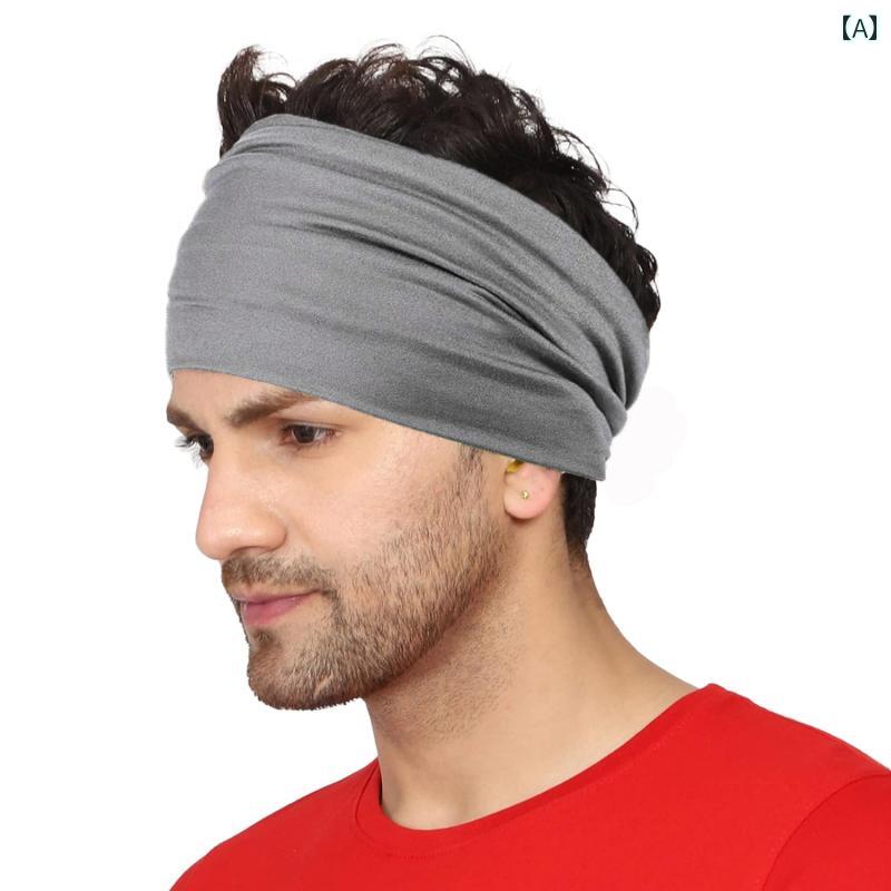 スポーツ バンド メンズ フィットネス 秋冬 吸 汗 ワイド ランニング 制 ヘッド スカーフ ドレス.カラフルカラーオシャレ