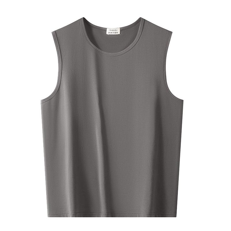 メンズ タンクトップ 男性用 コットン インナー トップス 無地 チュニック スポーツ ウェア ホワイト ブラック グレー 吸湿性 通気性(x3)