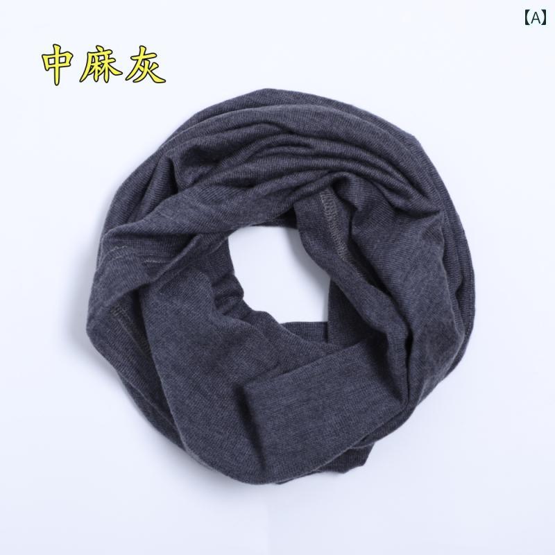 メリノウール 軽量 シームレス マジック スカーフ ネックウォーマー / フェイスマスク ヘッド 暖かい ..