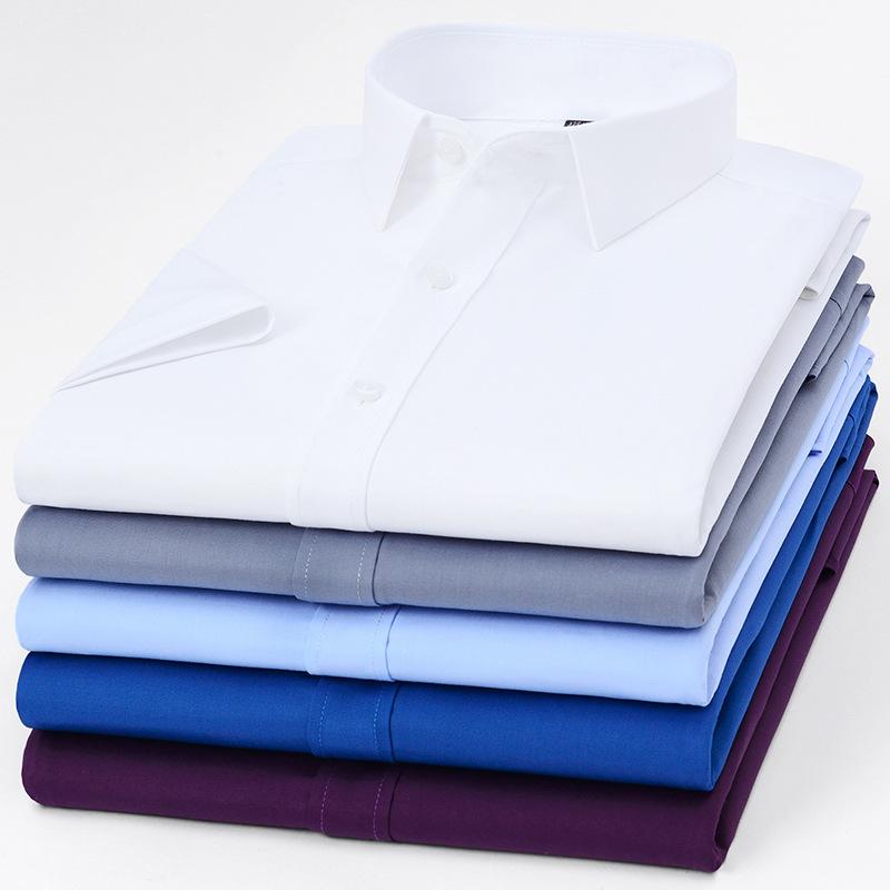 シャツ メンズ 男性用 トップス 再生繊維 半袖 吸湿速乾 接触冷感 通気性 抗シワ 無地 スリムフィット ビジネス 夏 オフィス カジュアル