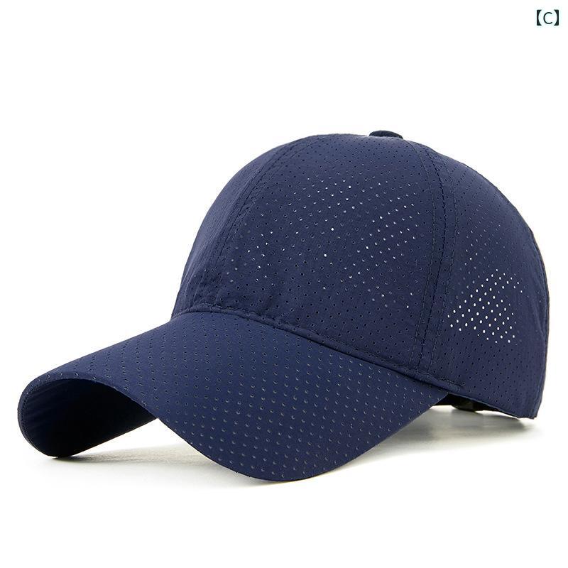 LINEAR shopのメンズ 夏用新 スタイル 大きめ 頭 囲 日焼け防止 帽子 速乾 メッシュ 通気性 ダックビル キャップ 薄型 サイクリング サンハット｜アングル3