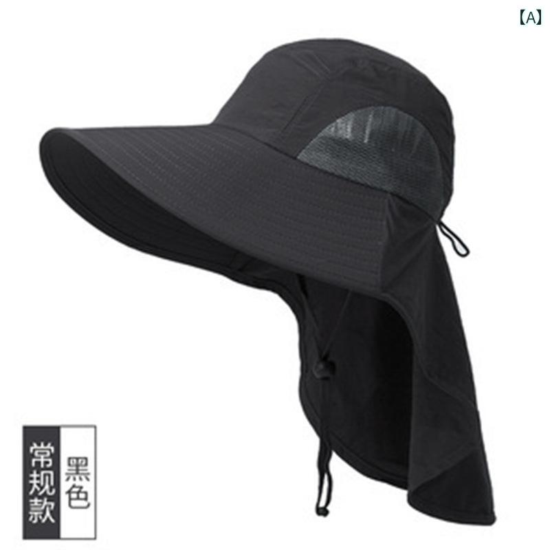 サンハット メンズ 夏用 紫外線 カット つば広 フィッシャーマン ハット アウトドア 登山 釣り 帽子 日焼け防止.オシャレ