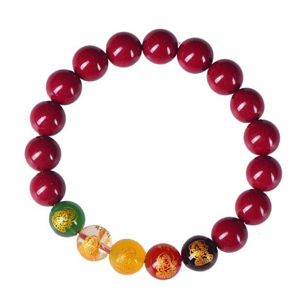 手串 メンズ 男性用 五路財神 貔貅 ジルコニア 紫金砂 ブレスレット お守り 縁起物 ラッキーアイテム