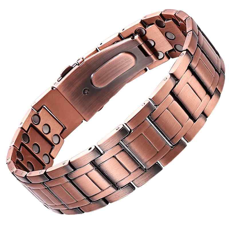ブレスレット メンズ 男性用 磁気 チタン ゲルマニウム 静電気除去 健康 アクセサリー レトロ 開運 ア..
