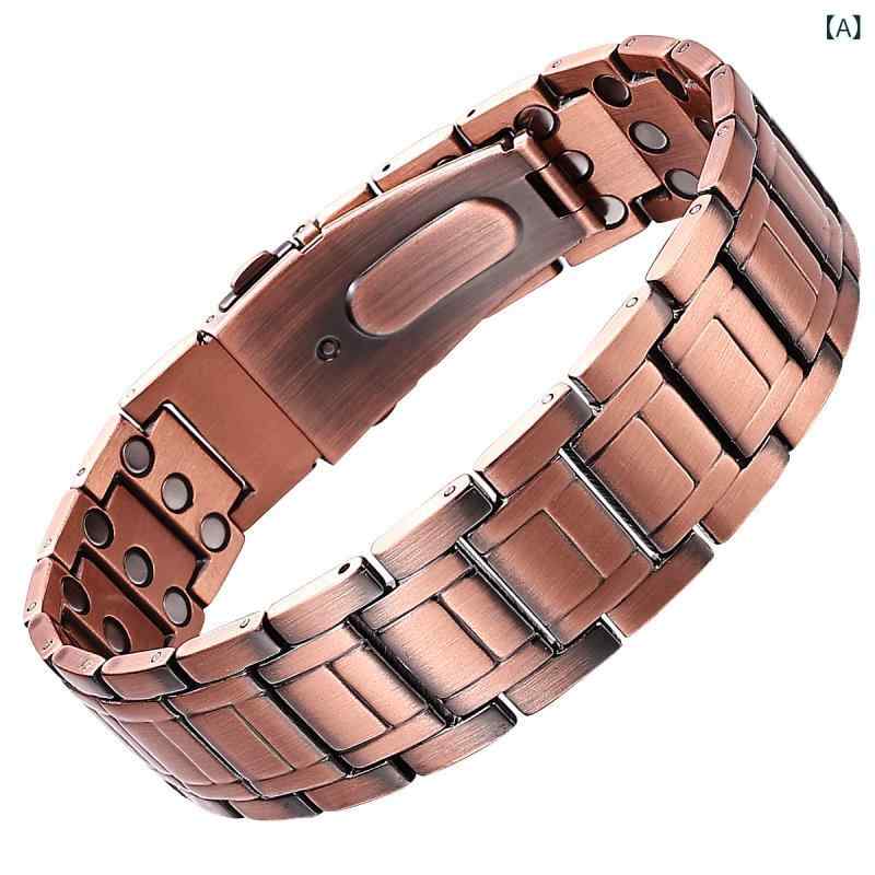 ブレスレット メンズ 男性用 磁気 チタン ゲルマニウム 静電気除去 健康 アクセサリー レトロ 開運 アレルギーフリー(x3)