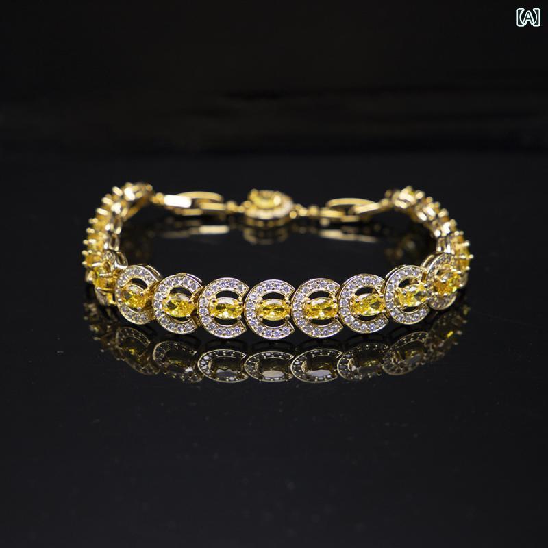 ブレスレット メンズ レディース U形 ジルコニア 多色 古銭 ラッキーアイテム アクセサリー