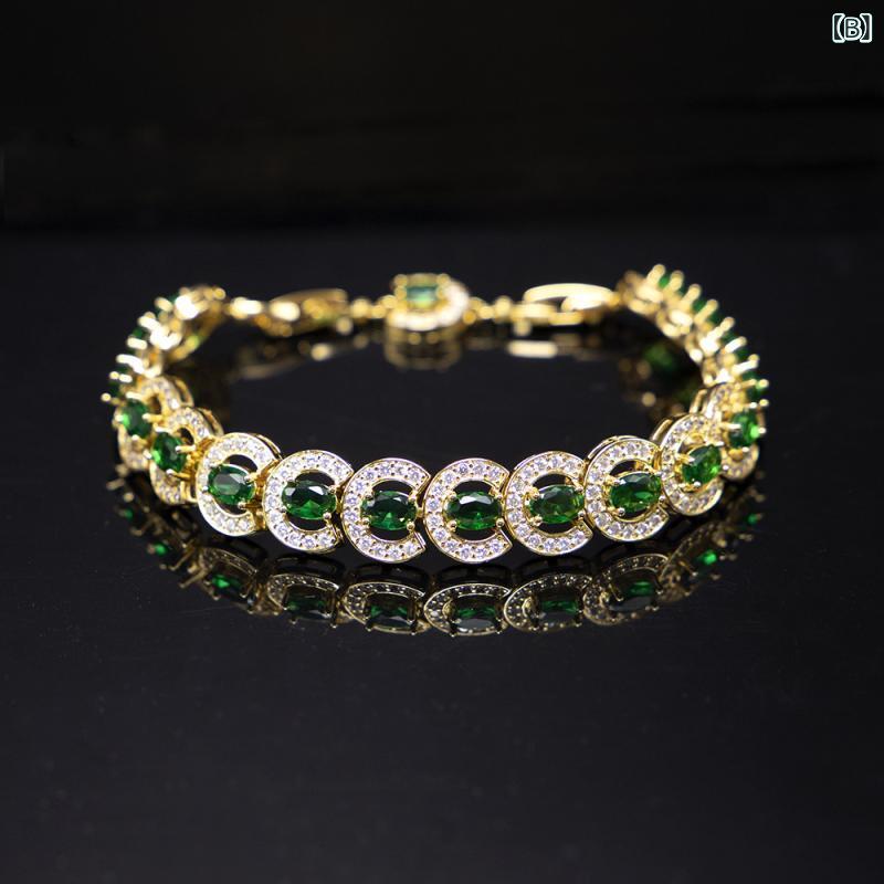 ブレスレット メンズ レディース U形 ジルコニア 多色 古銭 ラッキーアイテム アクセサリー