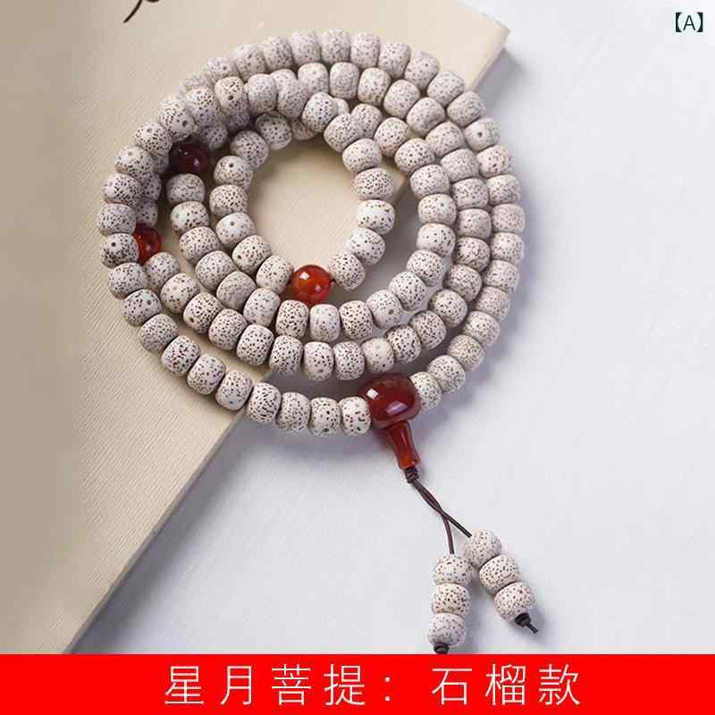 ブレスレット 星月菩提 男性用 女性用 念珠 ウッド 手作り 腕輪 复古 アクセサリー 男女兼用