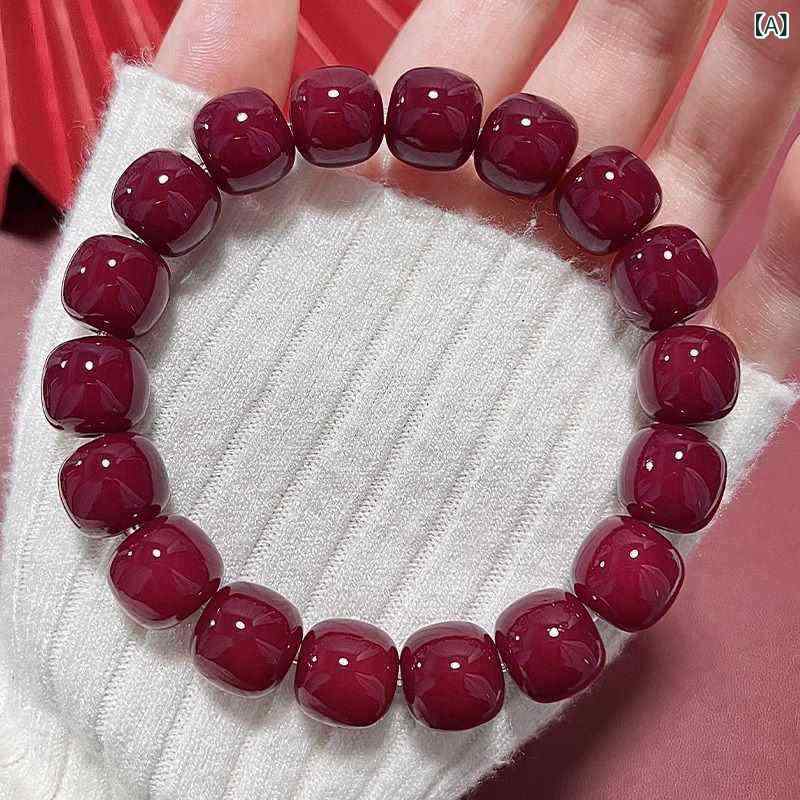 ブレスレット レディース の実 グラデーション 念珠 数珠 メンズ アクセサリー 手作り かわいい おしゃれ 10mm 11mm 12mm チェリー色 翡翠色 葡萄色 多宝色