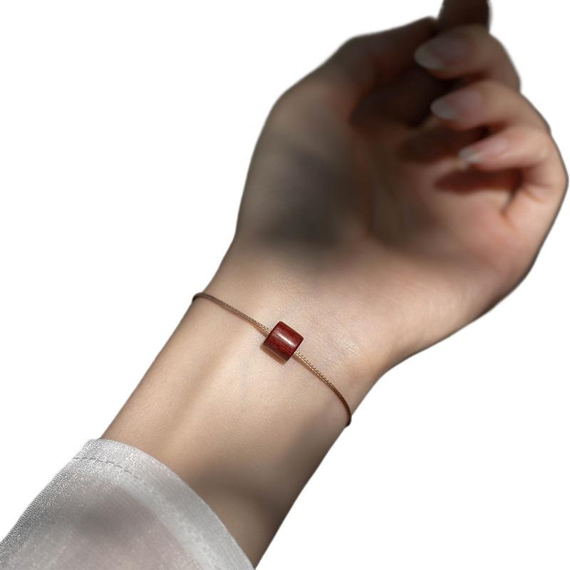 楽天LINEAR shopブレスレット 男性用 女性用 紫檀 木製 ウッド ハンドメイド ペア お揃い 森ガール かわいい おしゃれ 黒 ブラック ブラウン