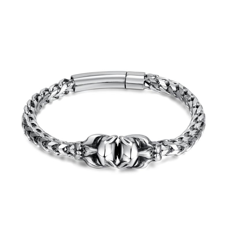 ブレスレット メンズ 男性用 チタン鋼 虎 タイガー ストリート ロック パンク 普段使い