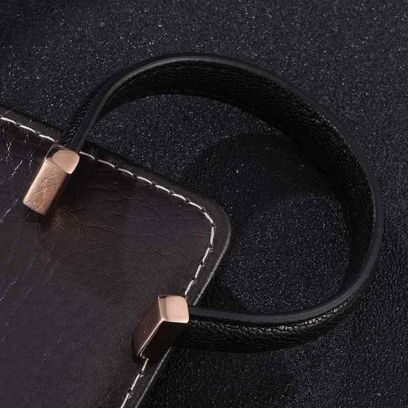 ブレスレット 男性用 ステンレス 電気メッキ加工 革 C型 調整可能 伸縮性 バングル カップル ペアアクセサリー 赤 緑…