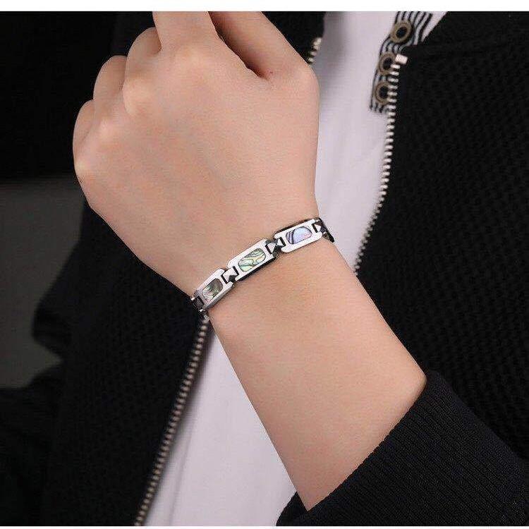 ブレスレット メンズ 男性用 タングステン 磁気 ゲルマニウム ヘルスケア 磁石 健康 アクセサリー 菱形..