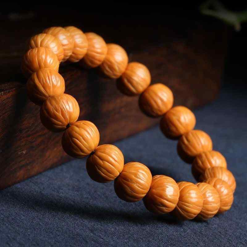 ブレスレット メンズ レディース 猴头核桃 佛珠 数珠 木製 彫刻 サメのヒレ スタイル お守り ペア アク..