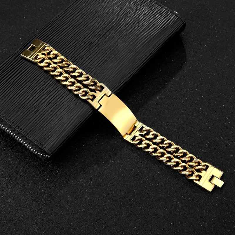 楽天LINEAR shopブレスレット メンズ 男性用 ステンレス スチール 光沢 幾何学模様 個性 アクセサリー（x2）