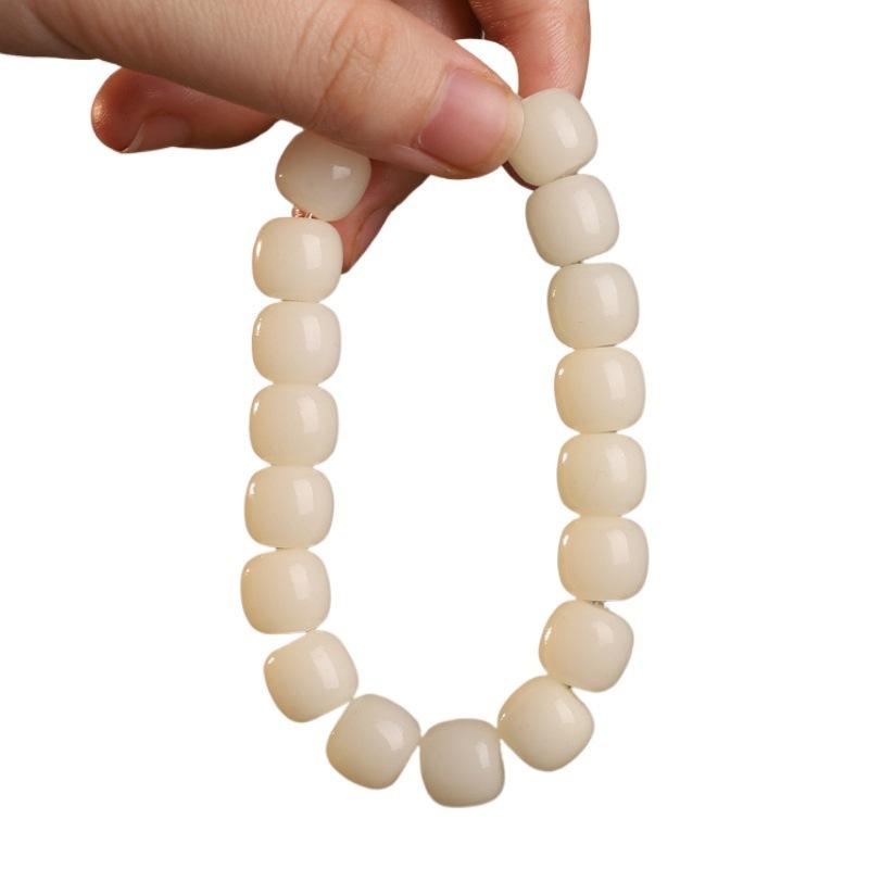 手串 レディース 白菩提根 菩提子 ブレスレット メンズ 学生 念珠 グラデーション 12mm 玉 ハンドメイド 手編み 男女兼用 風化黄菩提 ..
