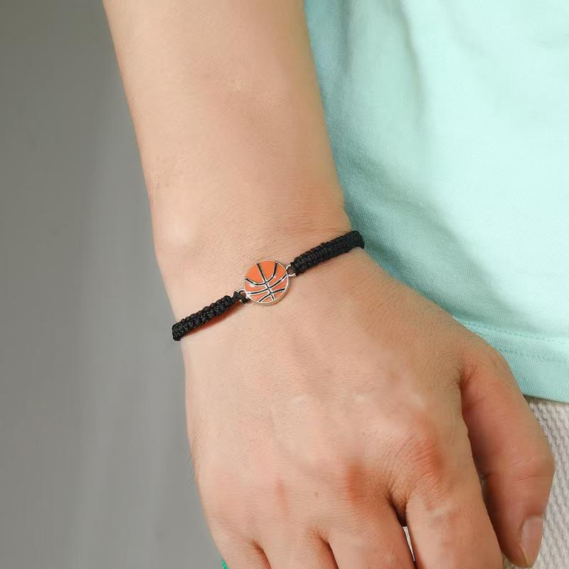 楽天LINEAR shopブレスレット メンズ レディース 合金 篮球 バスケットボール 足球 フットボール ドリッピングオイル 手作り ハンドメイド 編み込み パーティー ギフト アクセサリー 男女兼用 個性 派手 ボーイフレンドスタイル