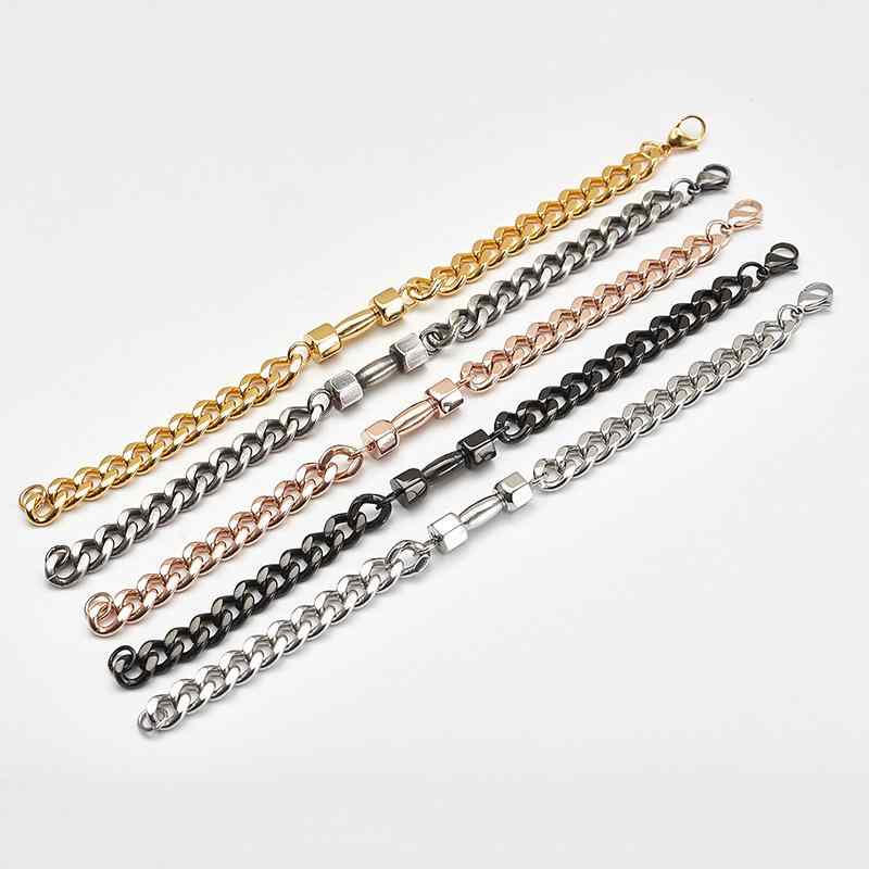 ブレスレット メンズ 男性用 チタン 鋼 哑铃 ダンベル チェーン レトロ ヴィンテージ ヒップホップ パ..