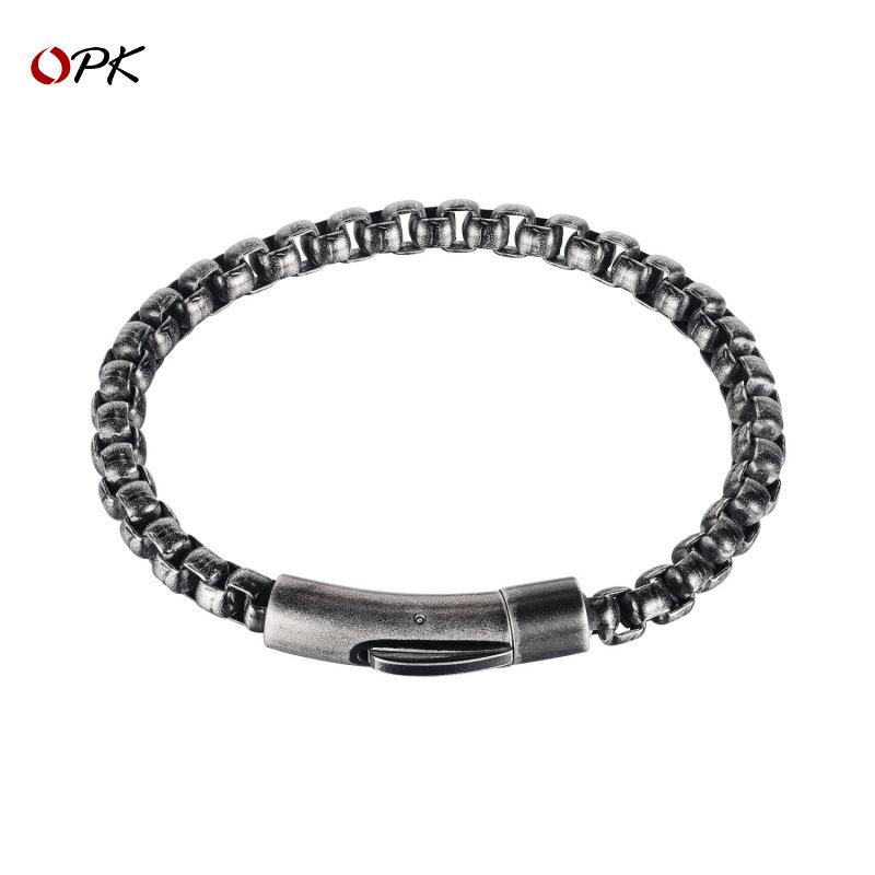 楽天LINEAR shopブレスレット メンズ 男性用 ステンレス スチール 幾何学模様 幾何柄 手飾り 腕飾り ストリート カジュアル 普段使い アクセサリー シルバー シルバー 黒 ブラック ゴールド ゴールド グレー グレー