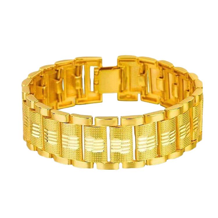 ブレスレット メンズ 男性用 アクセサリー 合金製 電気メッキ加工 幾何学模様 チェーン 個性派 彼氏 プレゼント ラッキーアイテム