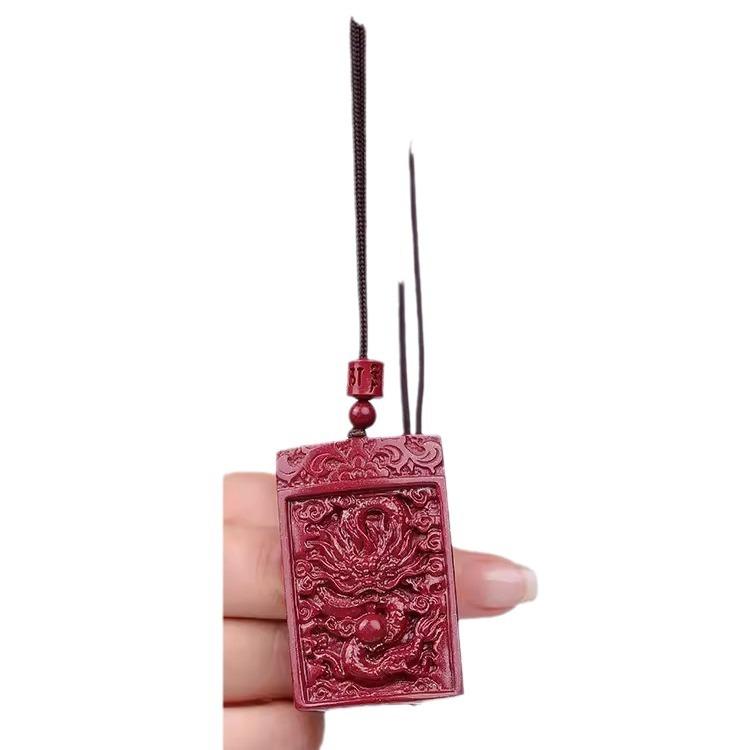 ネックレス メンズ 紫金砂 辰年 干支 龍 ドラゴン ペンダントトップ お守り アクセサリー 和風 アジアン エスニック