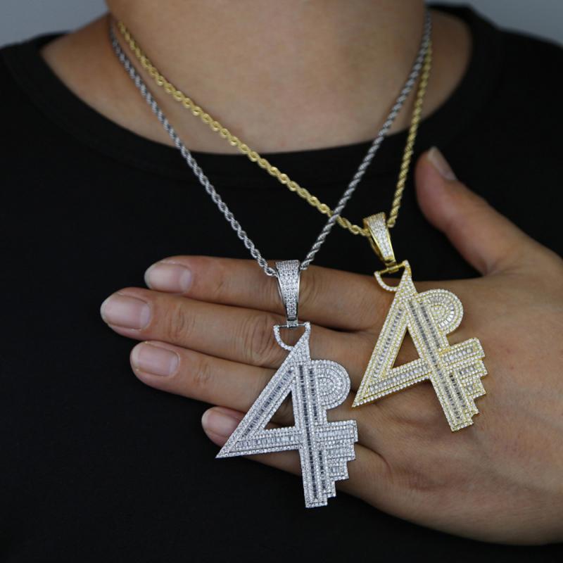 ネックレス メンズ 男性用 힙합 ヒップホップ ラッパー 麻花チェーン 銅製 イニシャル アルファベット シルバー シルバー ゴールド ゴールド 51cm 60cm パーティー ギフト 贈り物