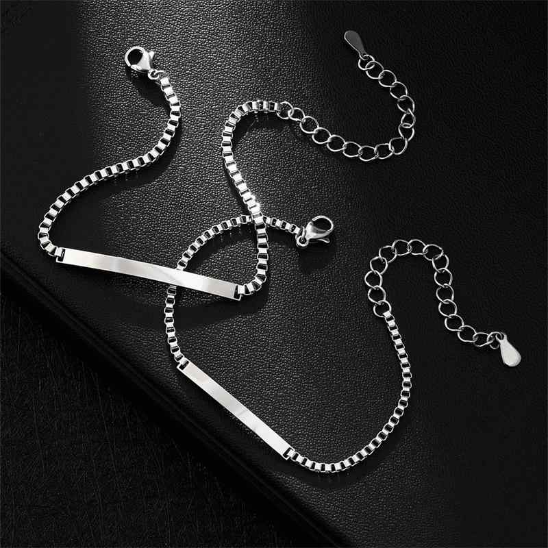 ブレスレット 男性用 女性用 チタン鋼 ペア アクセサリー 記念日 ギフト リング