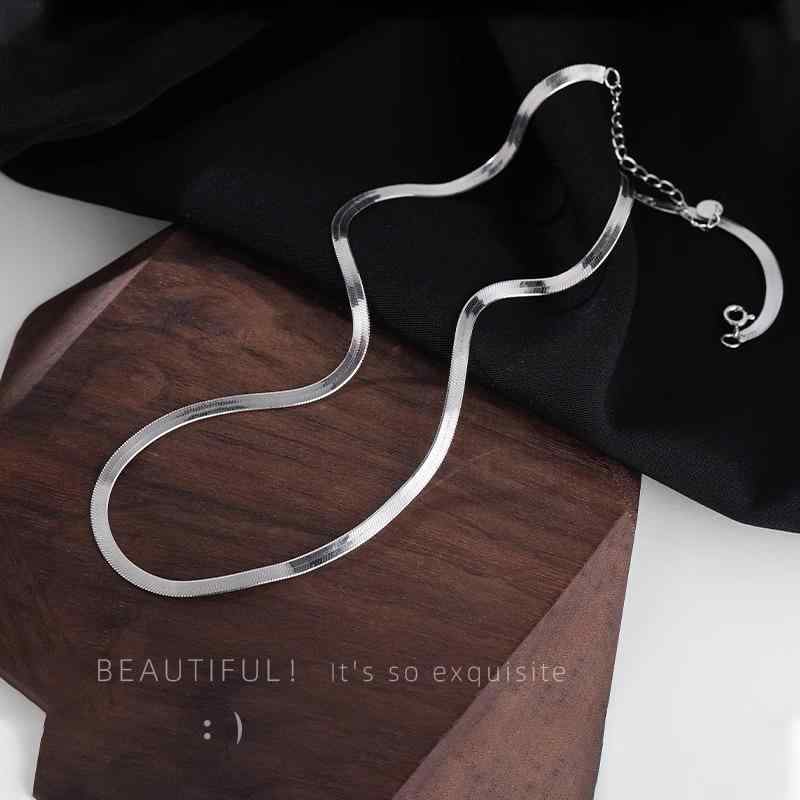 ネックレス メンズ レディース シルバー S990 蛇骨チェーン スネークチェーン 銀製 カッターチェーン ..