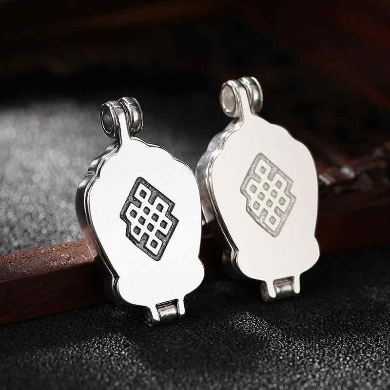 ネックレス メンズ 男性用 s925 シルバー レトロ ペンダント 六字真言 ラッキーアイテム 泰銀 スタイリッシュ(4)