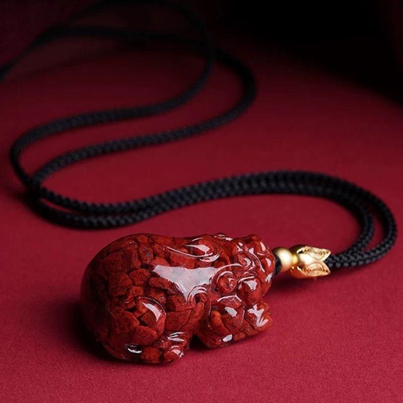 ネックレス メンズ レディース 晶砂 貔貅 ペンダント 本命年 ラッキーアイテム 大ぶり 粋