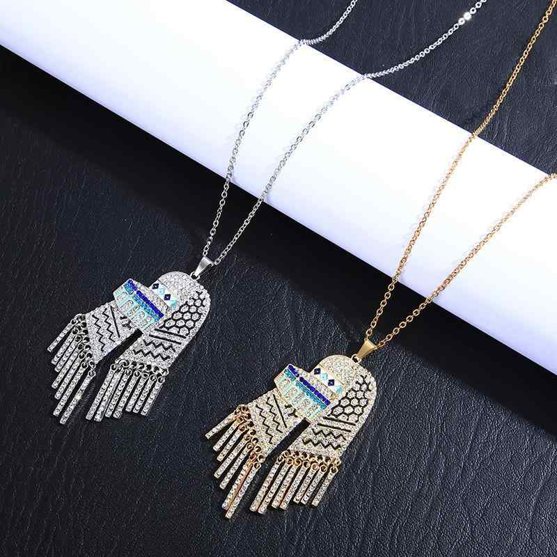 ネックレス メンズ 男性用 キューバ ジルコニア ドロップ ピエロ 亜鉛合金 幾何学 O字 チェーン 個性 ..