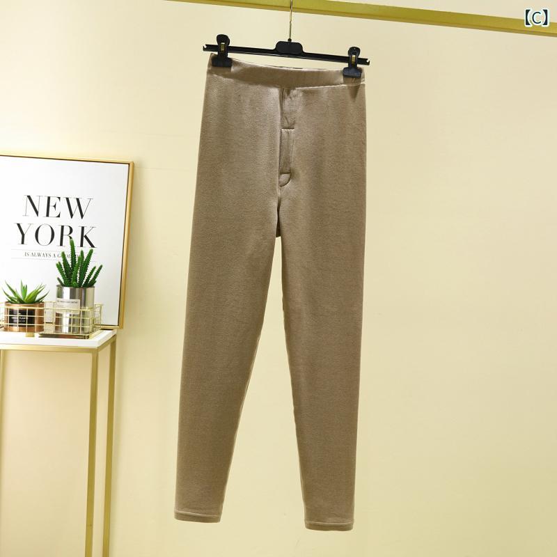 パンツ メンズ 男性用 高腰 裏起毛 保暖 あったか インナー スパッツ レギンス 伸縮性 ストレッチ 大きいサイズ ブラック グレー カーキ ネイビー 秋冬