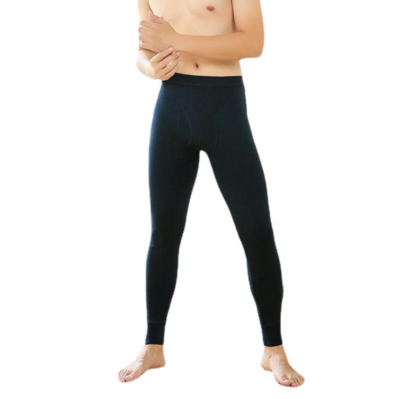 メンズ インナー あったかインナー メンズ タイツ スパッツ 綿 無地 スリムタイプ 防寒 あったか 肌着 部屋着(x3)