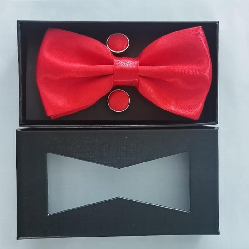 蝶ネクタイ メンズ 男性用 ポケットチーフ カフス セット ポリエステル 結婚式 パーティー フォーマル 無地 パステルグリーン ピンク シルバー ゴールド ブルー ワインレッド