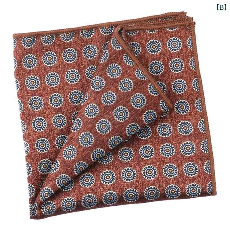 ポケットチーフ 男性用 フォーマル ハンカチ ストライプ柄 ポリエステル ビジネス カジュアル 正装 紳士 スーツ シャツ ブラウン系 アクセサリー