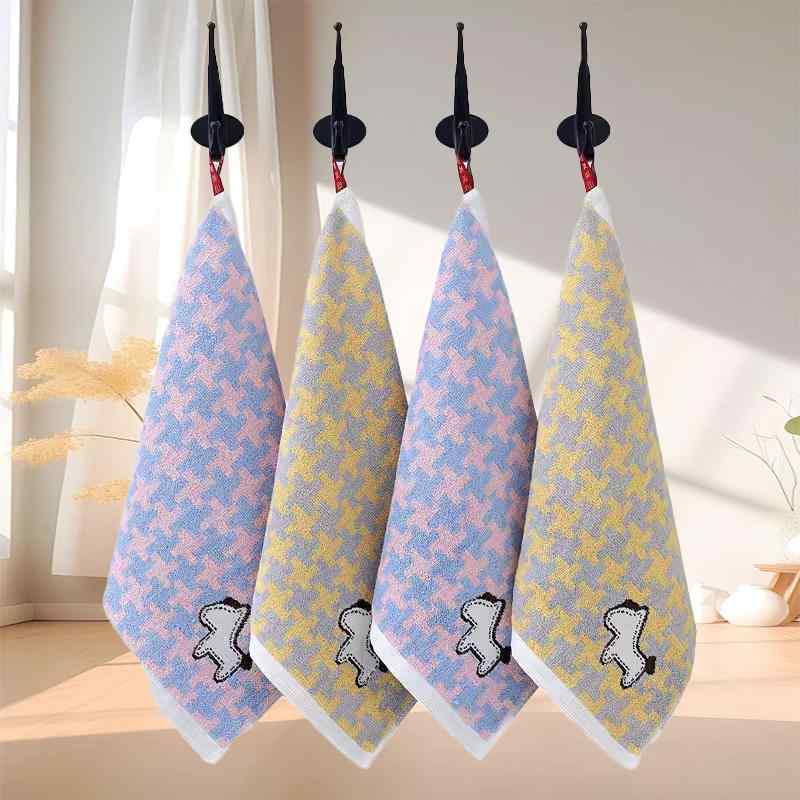 タオル 大判タオル コットン 洗顔タオル ハンカチ 男性用 女性用 紳士 婦人 綿 吸水性 速乾性 無地 チェック柄 35cm×35cm(4.0)