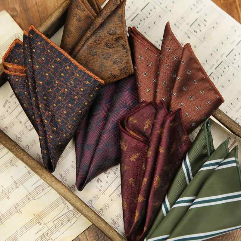 ポケットチーフ 男性用 ビジネス スーツ ストライプ柄 グリーン ワインレッド 結婚式 司会 会議 ハンカチ ポリエステル