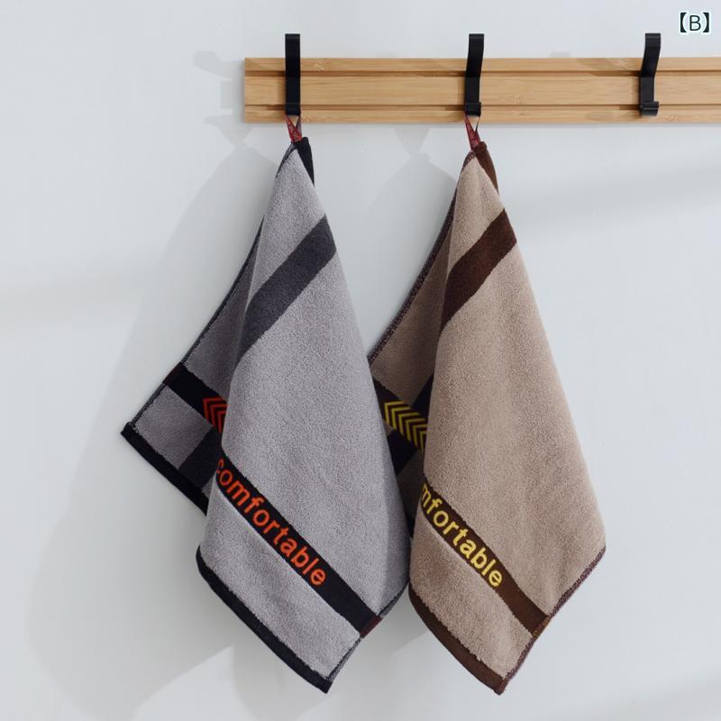 LINEAR shopのタオル 男性用 綿 フェイスタオル ハンカチ 濃色 家庭用 柔らかい 吸水性｜アングル3