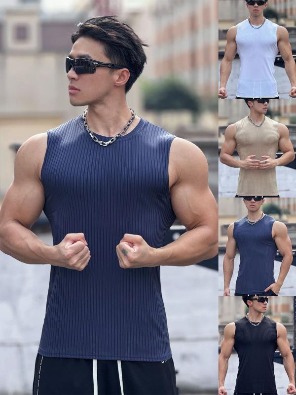 タンクトップ メンズ 男性用 トレーニングウェア ノースリーブ スポーツウェア ランニング 運動着 ポリ..