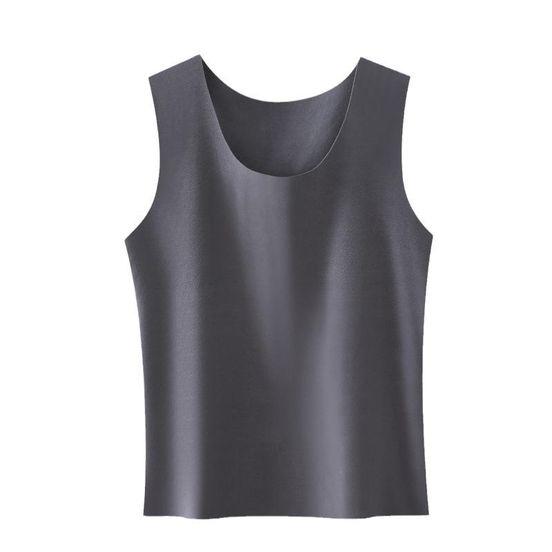 ベスト 男性用 裏起毛 防寒 インナーシャツ 肌着 Tシャツ カットソー 袖なし トップス 無地 ストレッチ 伸縮性 保温性 吸湿性 ブラック グレー ブラウン ネイビー